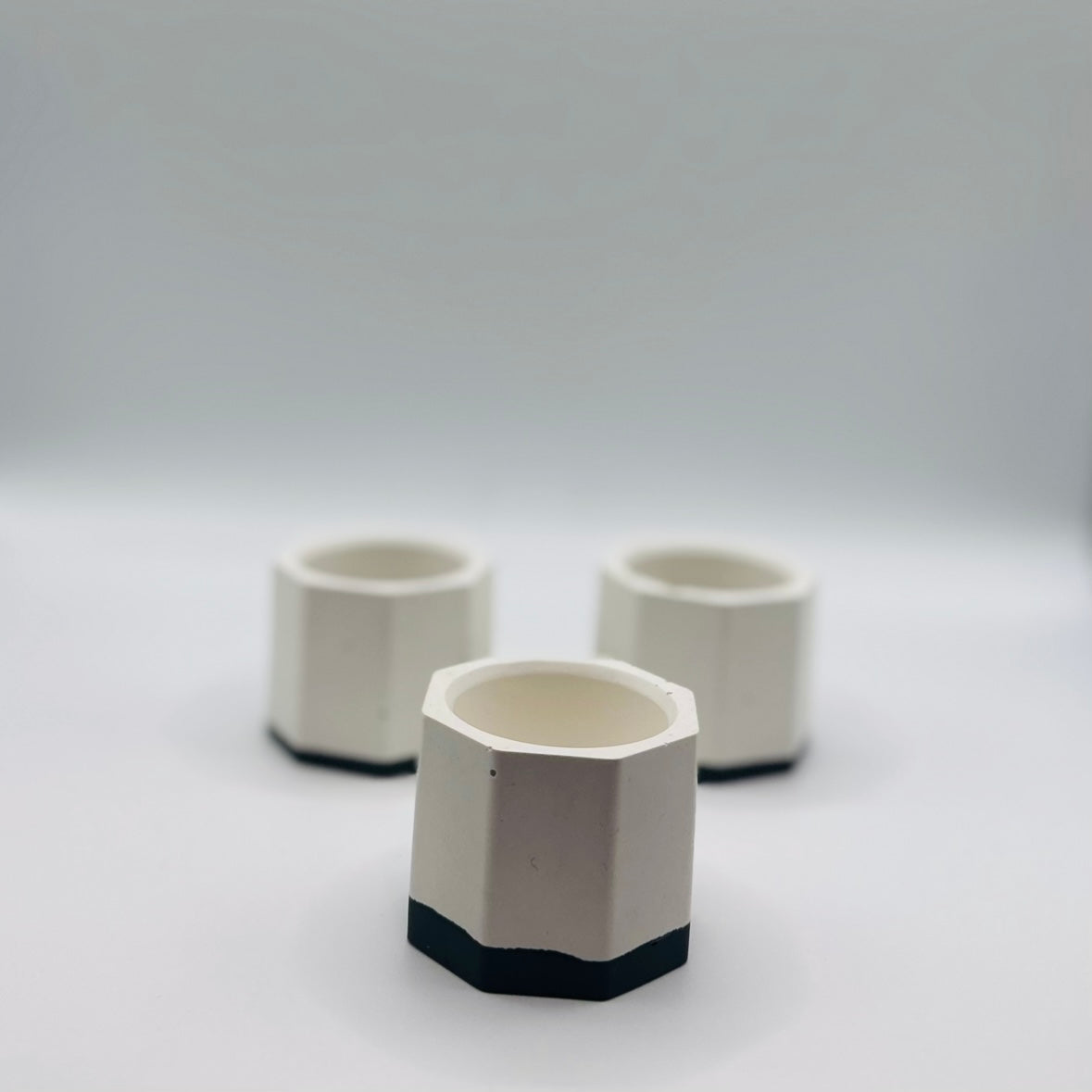 Tea light set - Graffiti - Black & White - READY TO SHIP