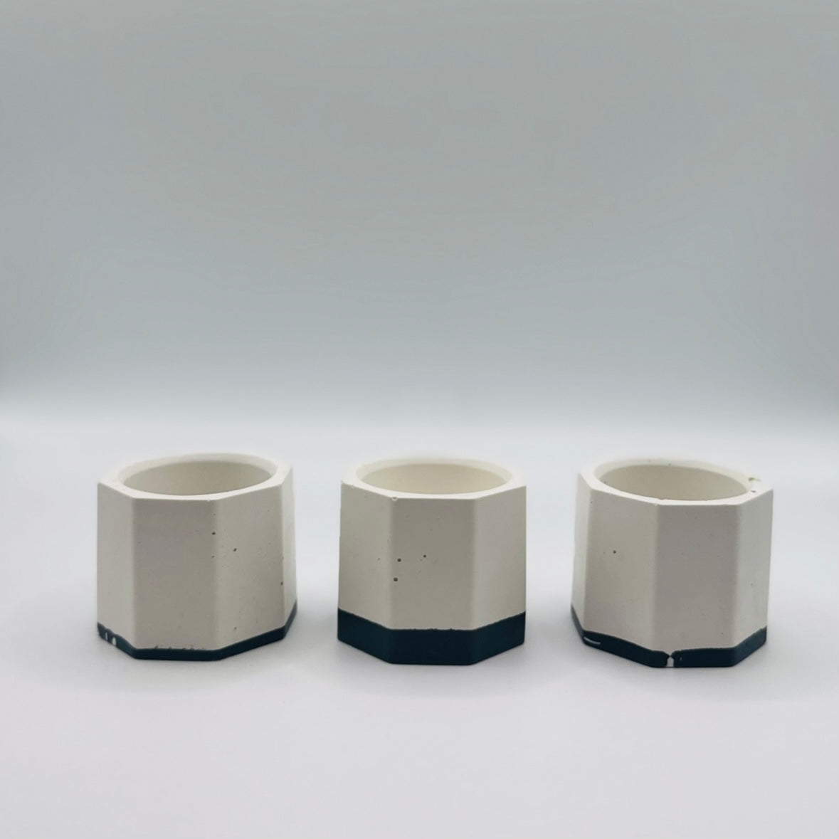 Tea light set - Graffiti - Black & White - READY TO SHIP