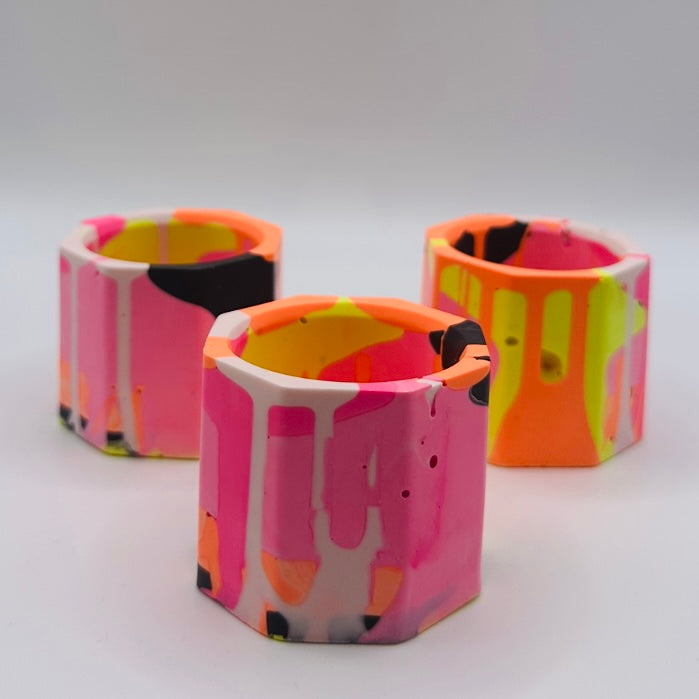 Tea light set - Graffiti Mix - READY TO SHIP