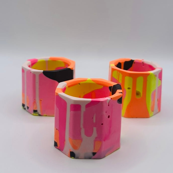 Tea light set - Graffiti Mix - READY TO SHIP