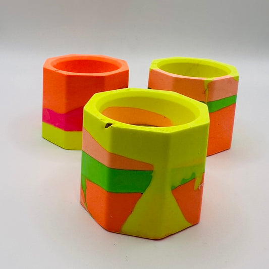 Tea light set - Neon Mix - READY TO SHIP