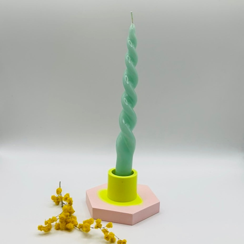 Candle holder - Neon - Pink & Yellow