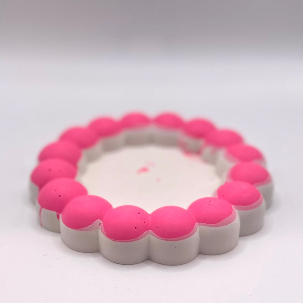 Tray - Big Bubbles - Neon - Pink & White