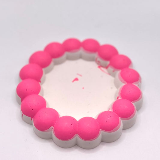 Tray - Big Bubbles - Neon - Pink & White