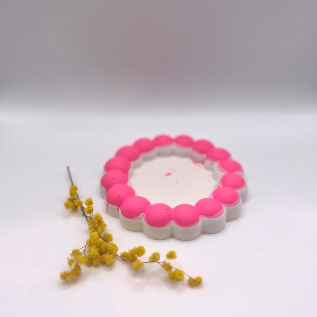 Tray - Big Bubbles - Neon - Pink & White