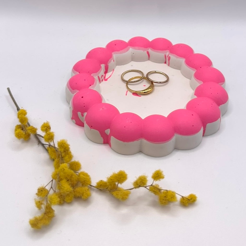 Tray - Big Bubbles - Neon - Pink & White