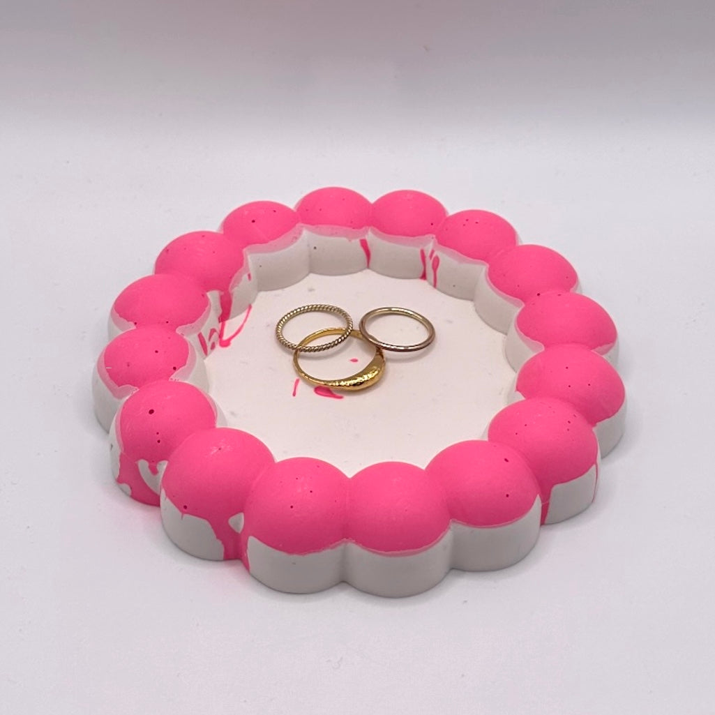 Tray - Big Bubbles - Neon - Pink & White