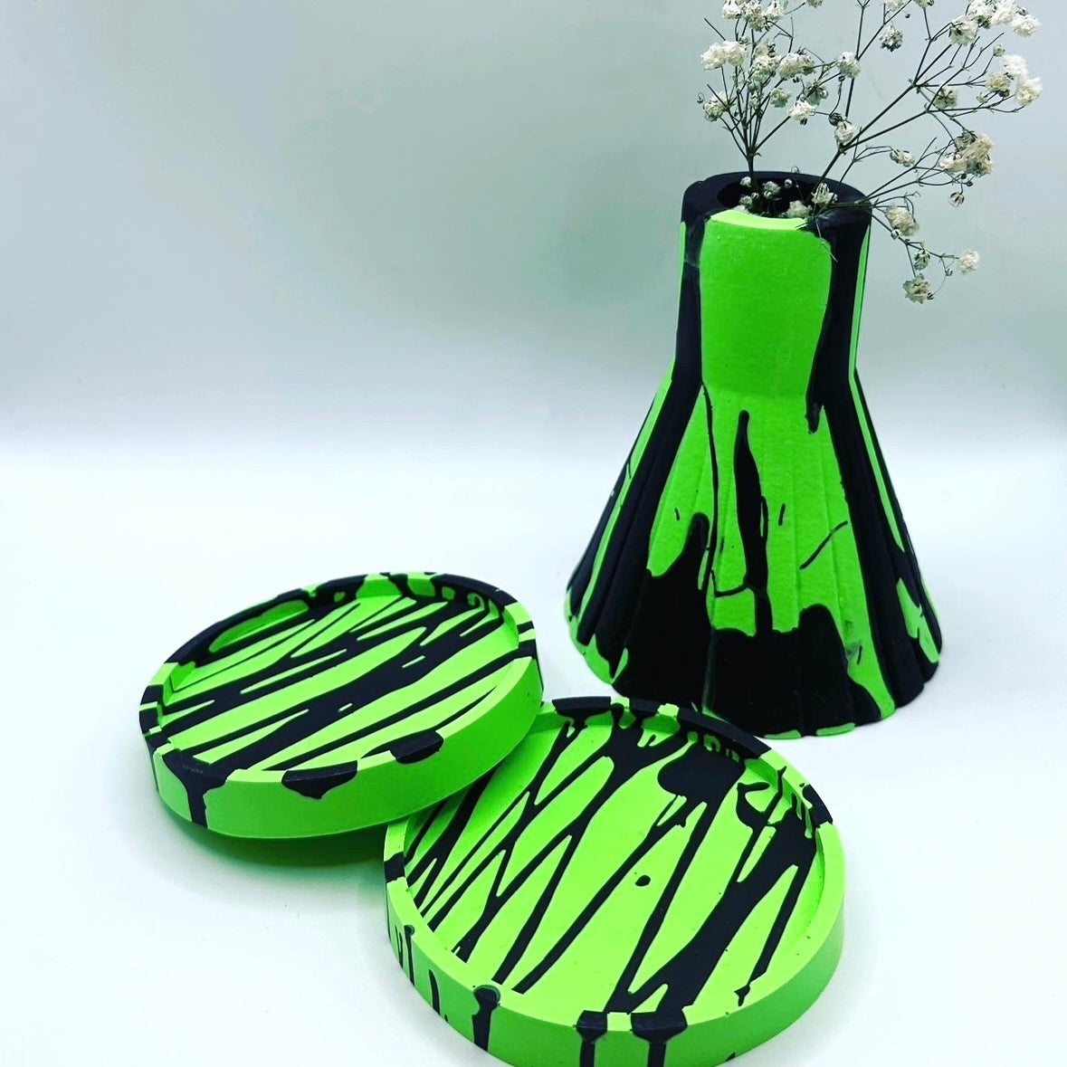 Vase - Graffiti - Black & Green