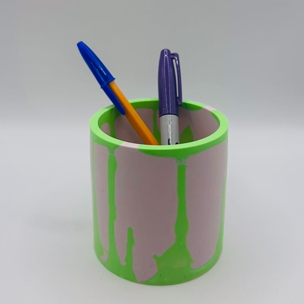 Pot - Graffiti - Green & Lilac