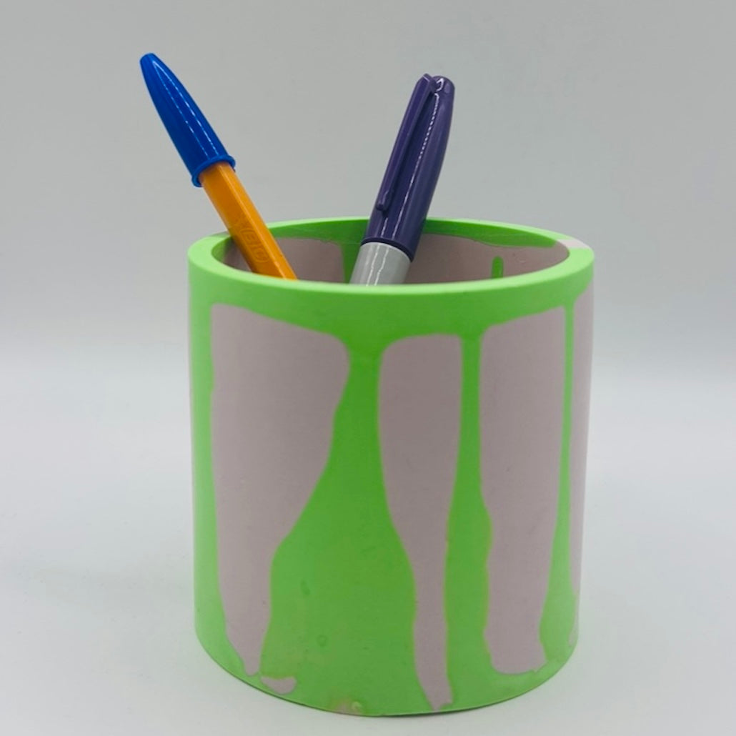Pot - Graffiti - Green & Lilac
