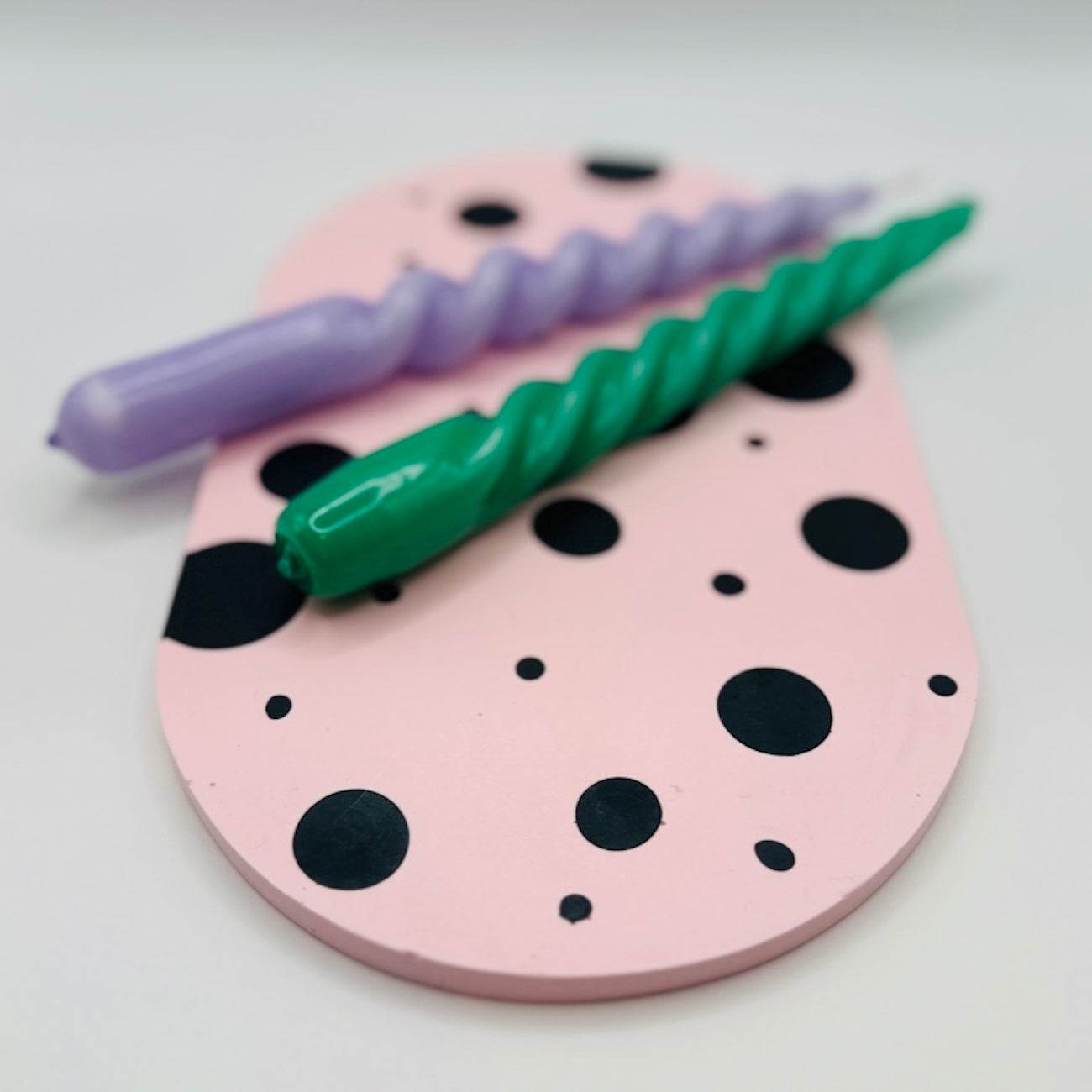 Oval Tray - Pink Dots