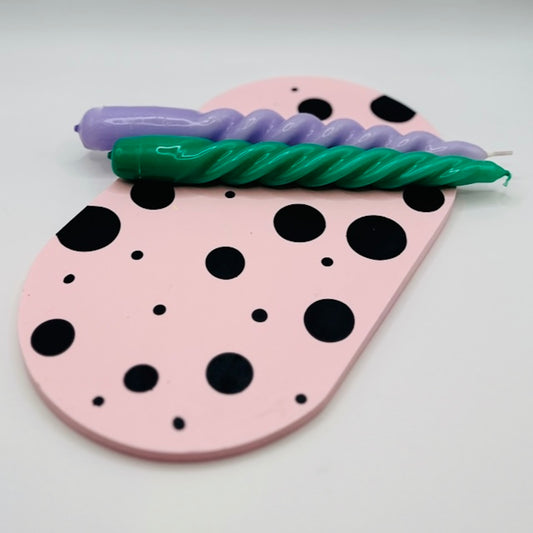 Oval Tray - Pink Dots
