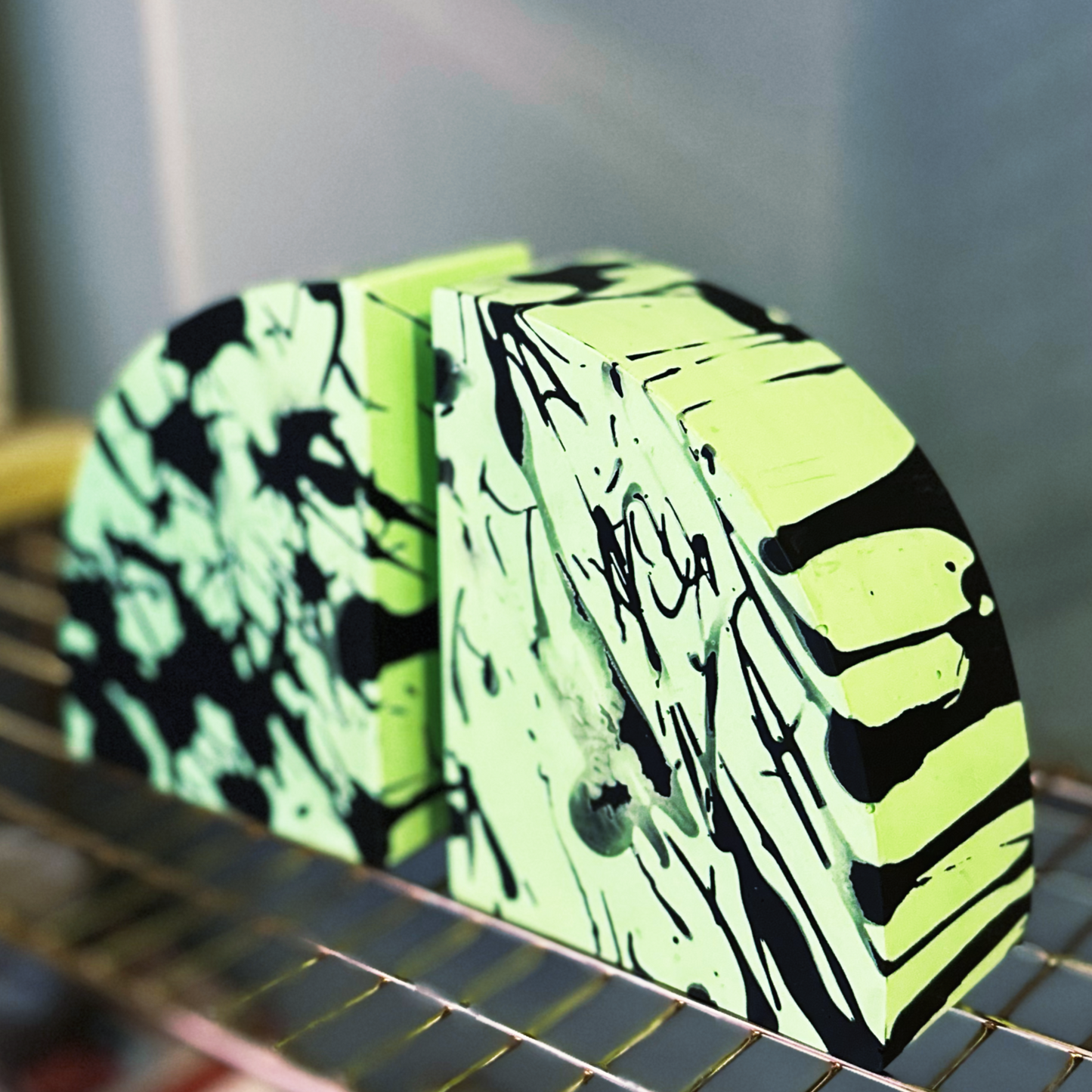 Book Ends - Graffiti - Black & Green