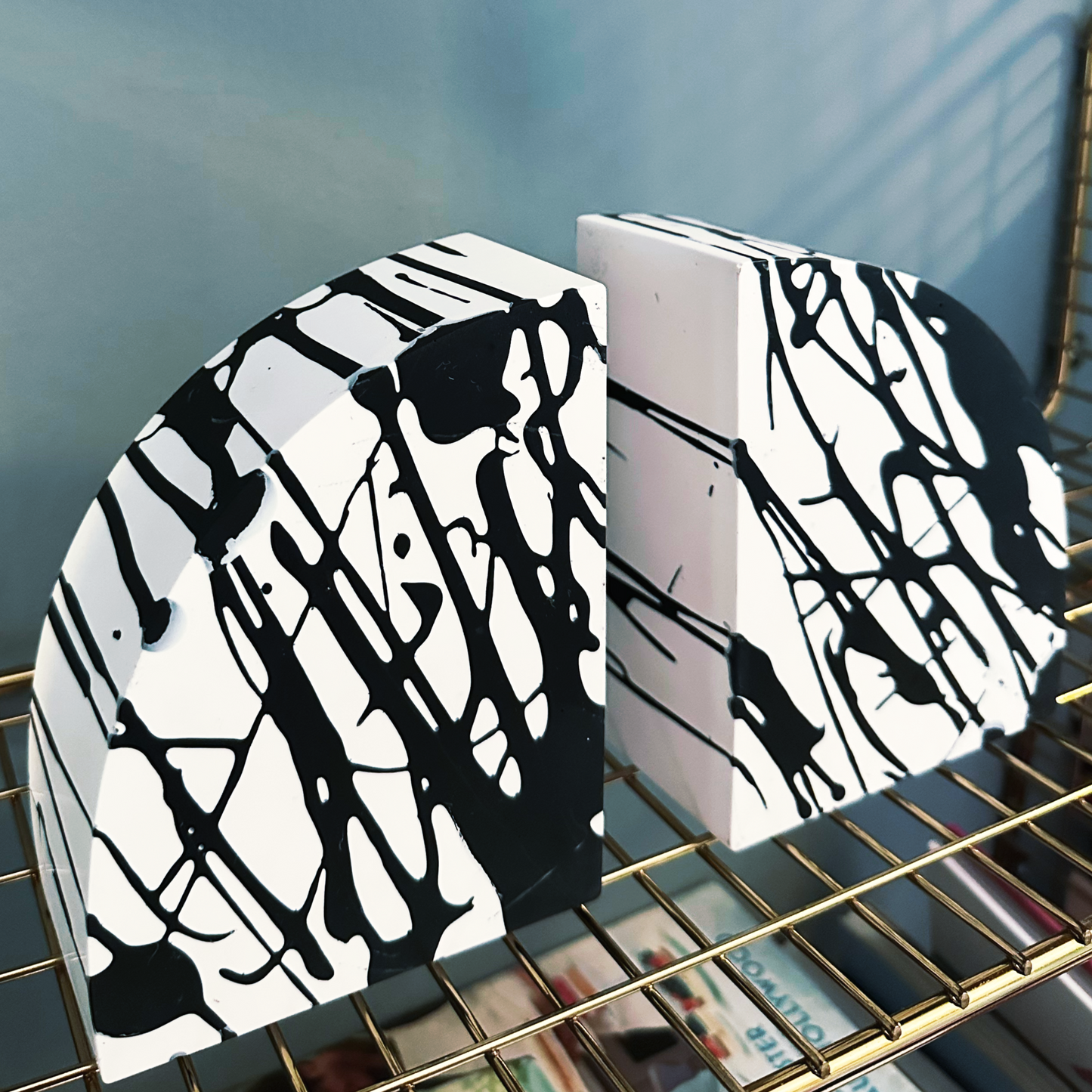 Book Ends - Graffiti - Black & White