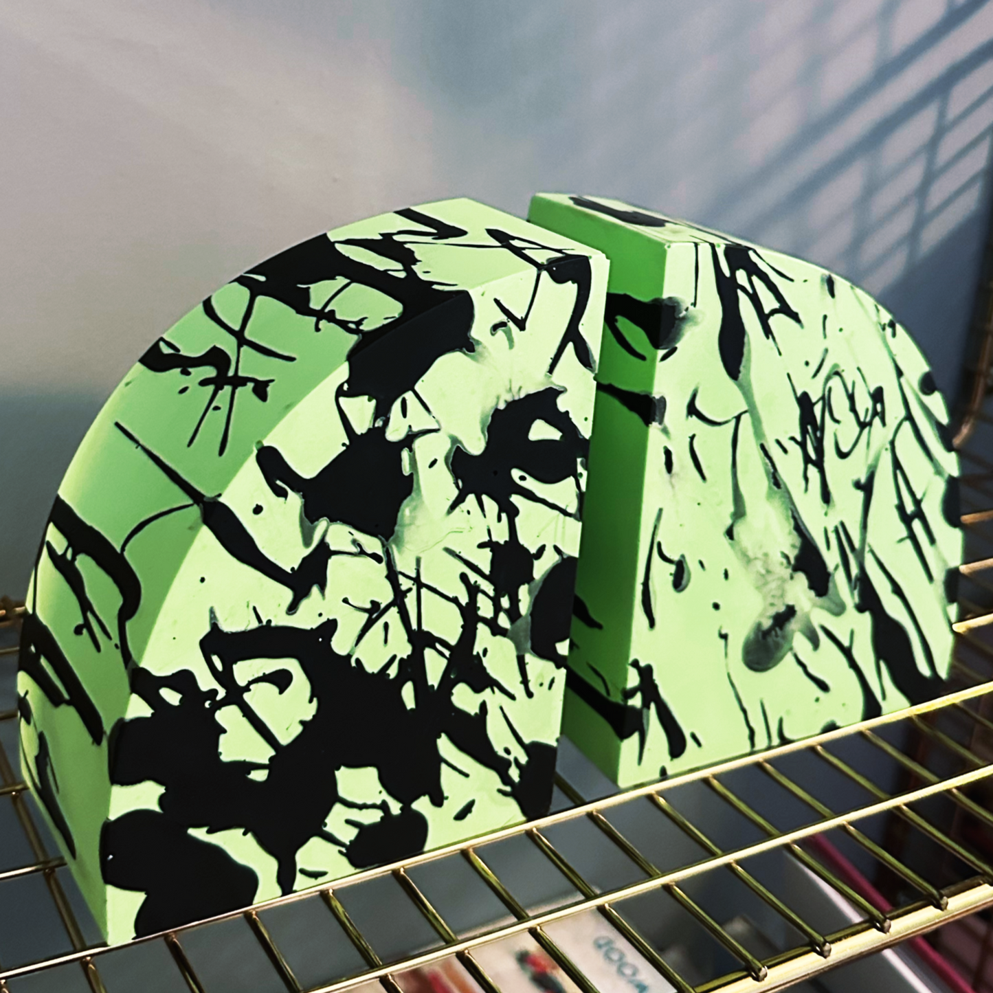 Book Ends - Graffiti - Black & Green