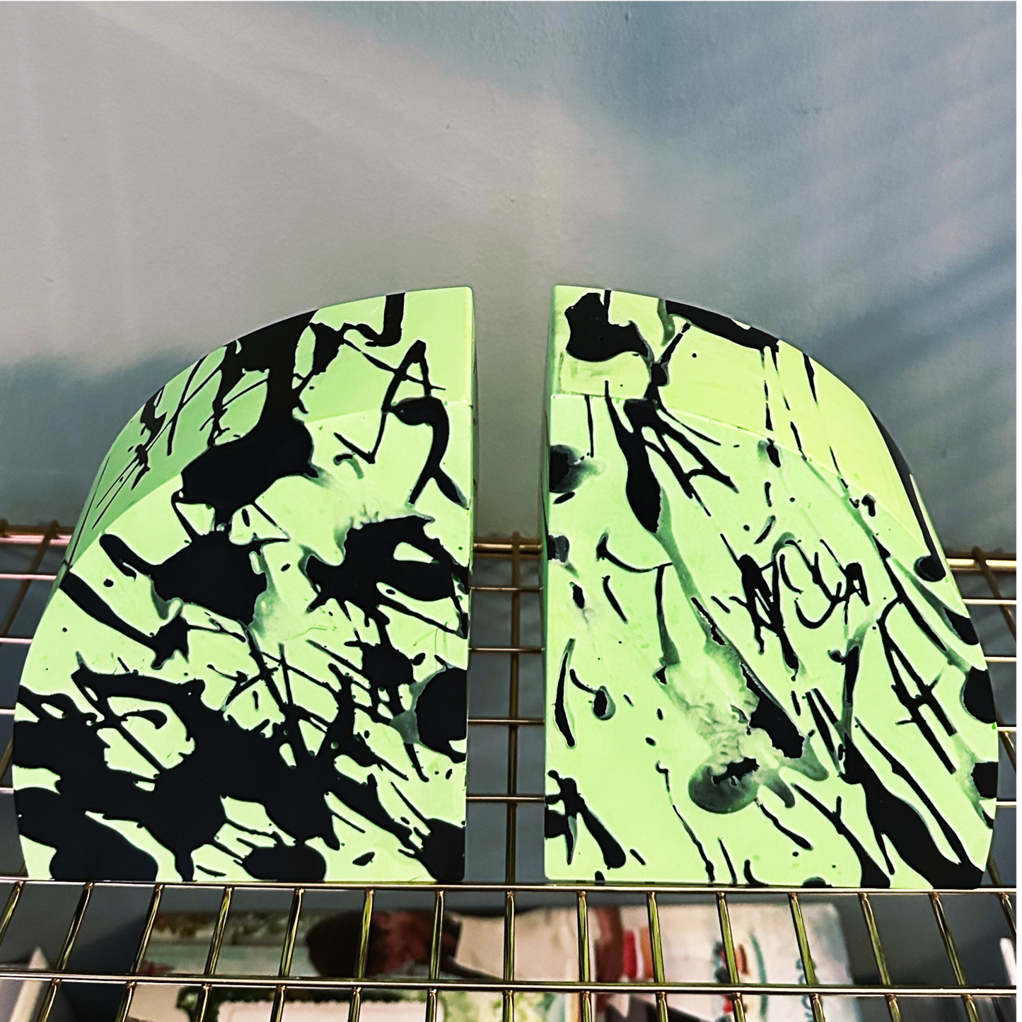 Book Ends - Graffiti - Black & Green
