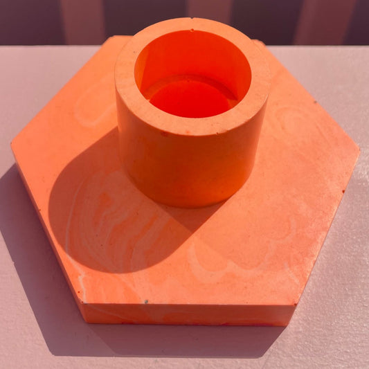 Candle holder - Neon - Orange