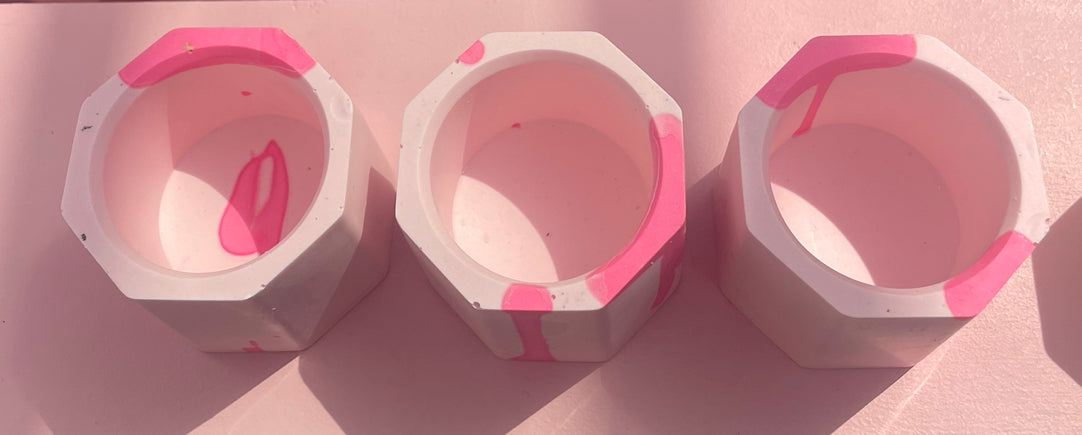 Tea light set - Graffiti - Pink