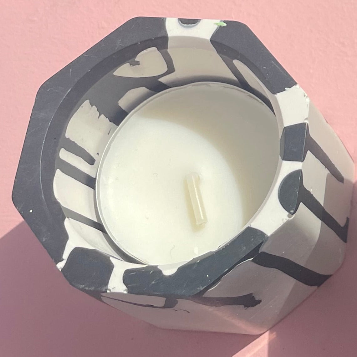 Tea light set - Graffiti Black & White