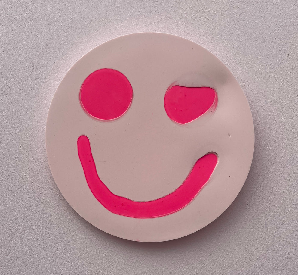 Smiley Wall Hanging - Pale Pink - READY TO SHIP