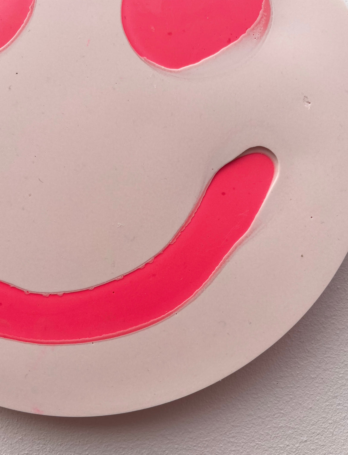 Smiley Wall Hanging - Pale Pink - READY TO SHIP