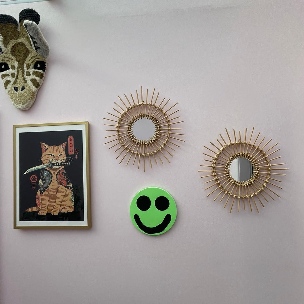 Smiley Wall Hanging - Neon - Green