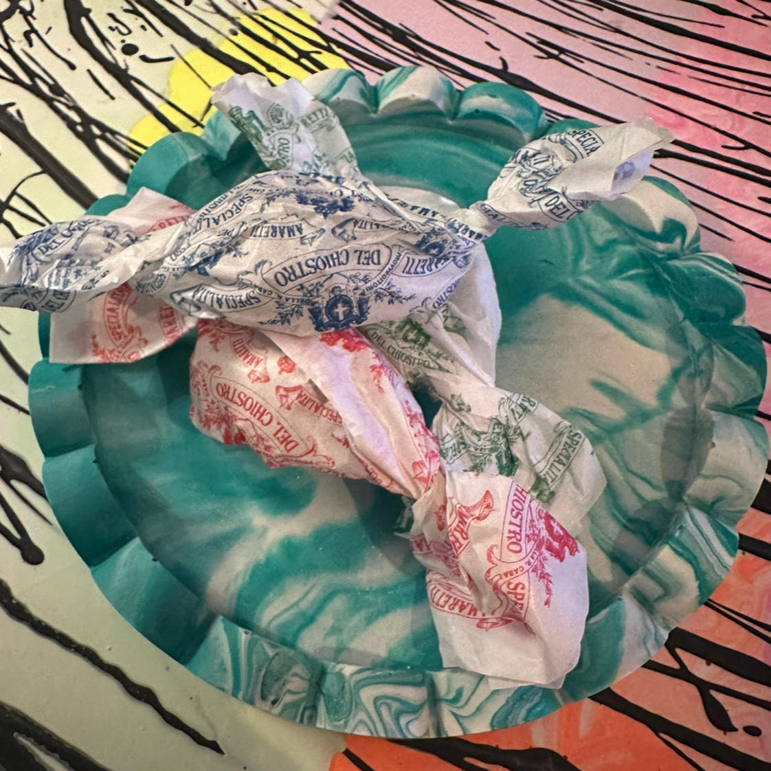 Tray - Round Edged - Tie Dye - Green