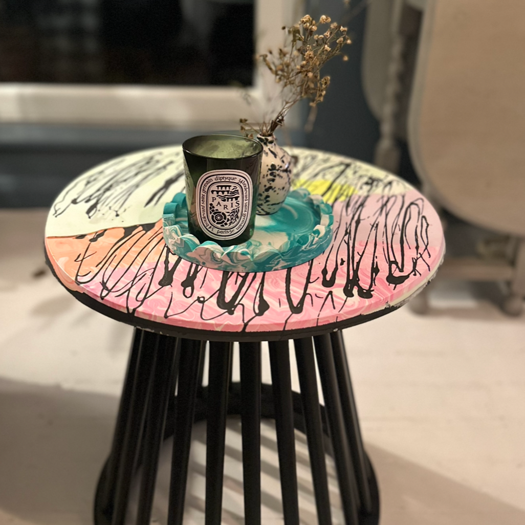 Tray - Round Edged - Tie Dye - Green