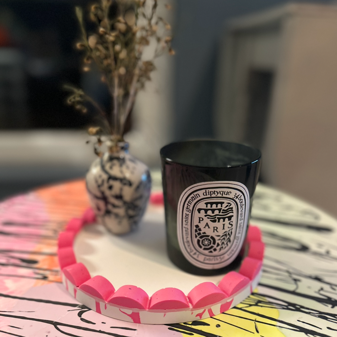 Tray - Round Edged - Neon - Pink & White