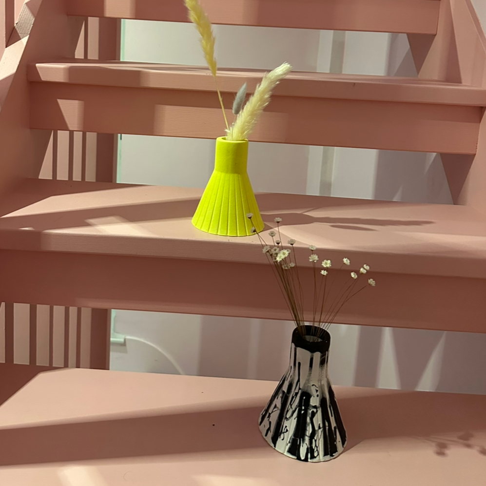 Vase - Graffiti - Black & White