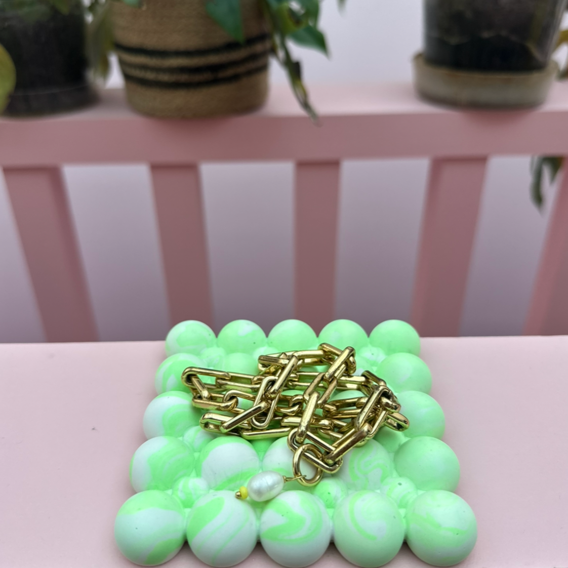 Tray - Bobble - Graffiti - Green & White