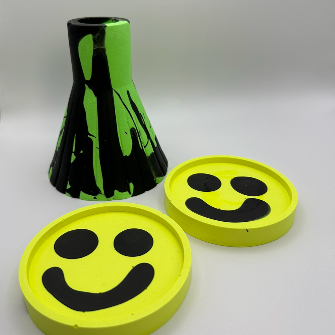 Vase - Graffiti - Black & Green