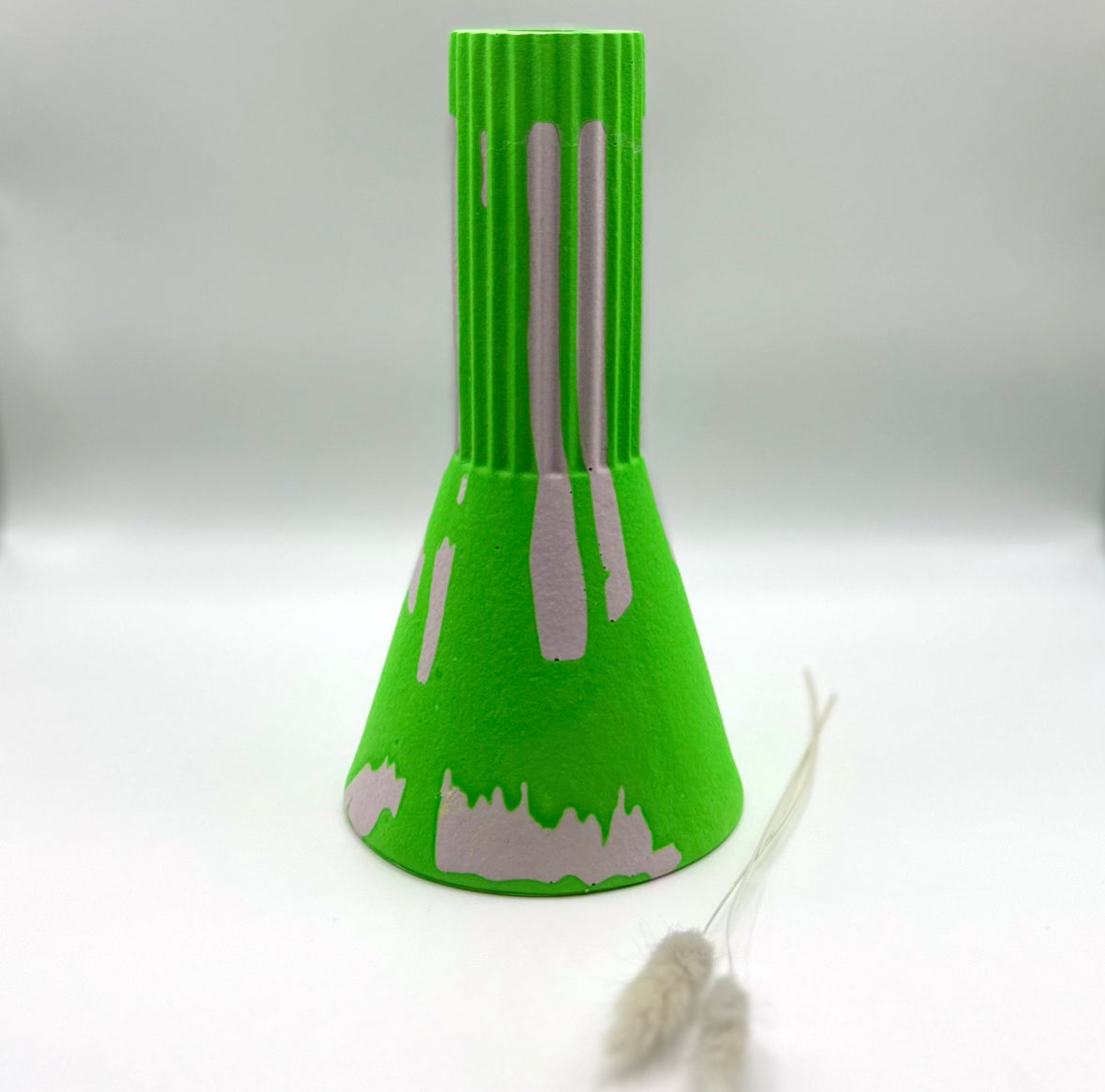 Vase - Tall - Graffiti - Green & Lilac