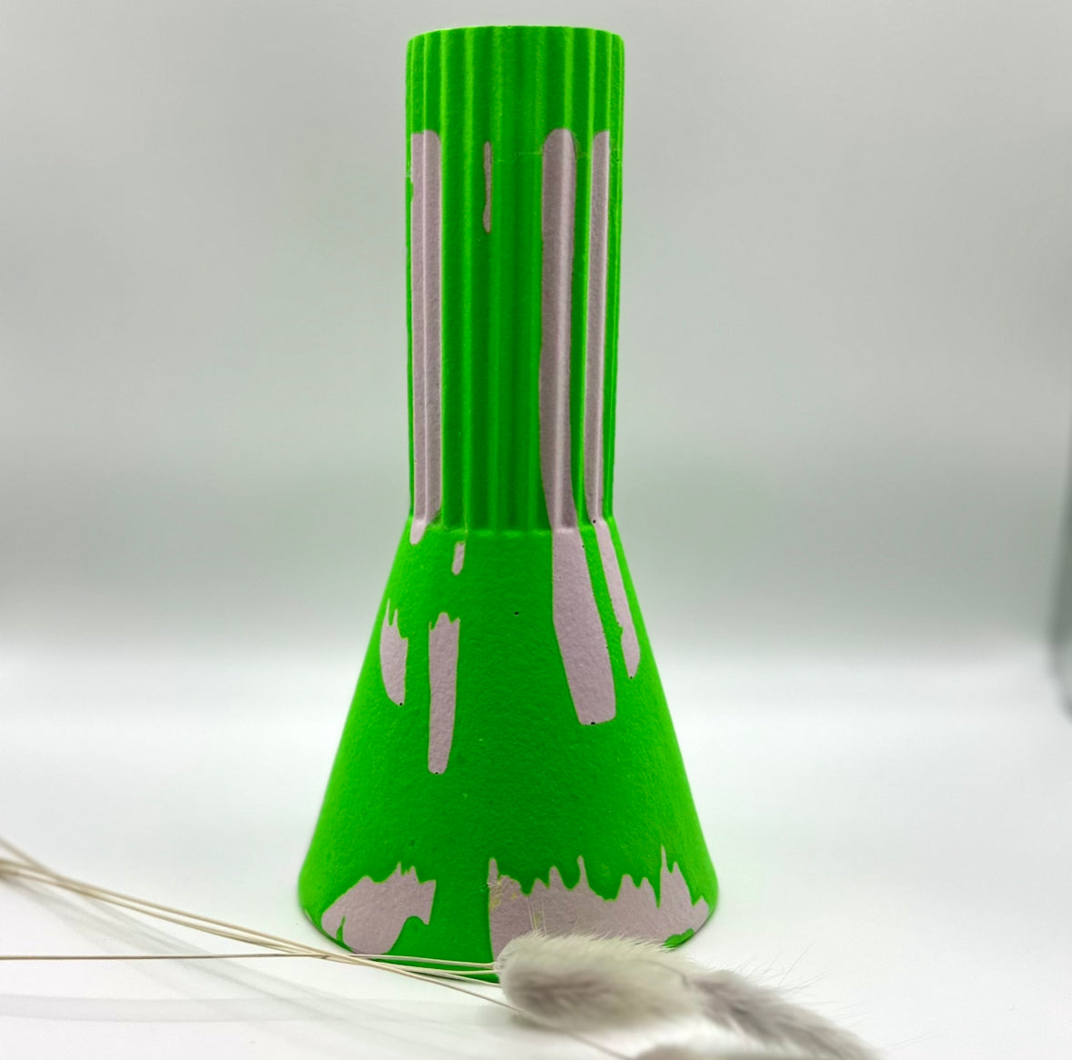 Vase - Tall - Graffiti - Green & Lilac