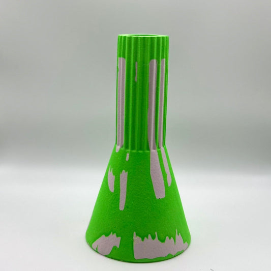 Vase - Tall - Graffiti - Green & Lilac