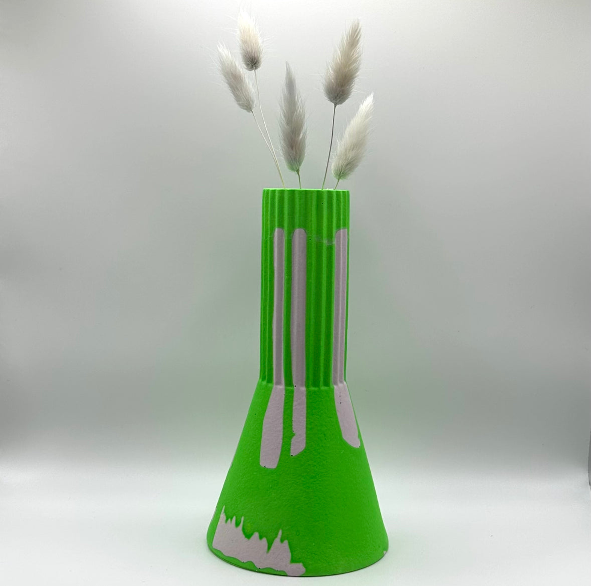 Vase - Tall - Graffiti - Green & Lilac