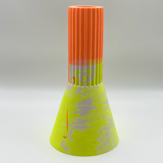 Vase - Tall - Graffiti - Neon Yellow & Orange