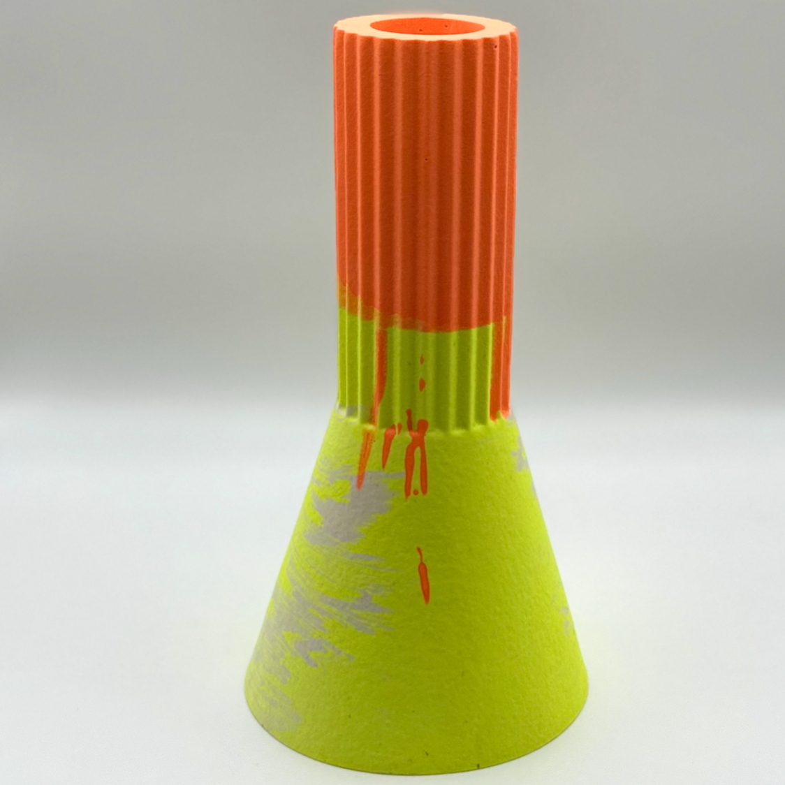 Vase - Tall - Graffiti - Neon Yellow & Orange