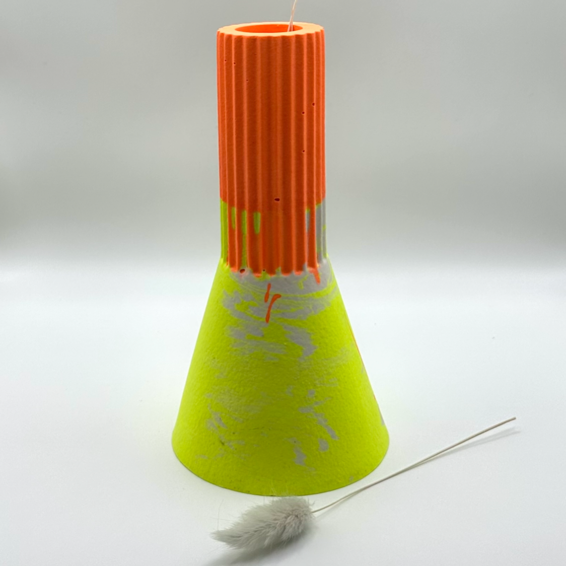 Vase - Tall - Graffiti - Neon Yellow & Orange