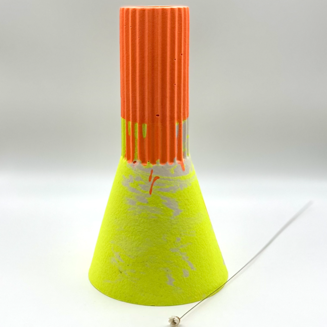 Vase - Tall - Graffiti - Neon Yellow & Orange