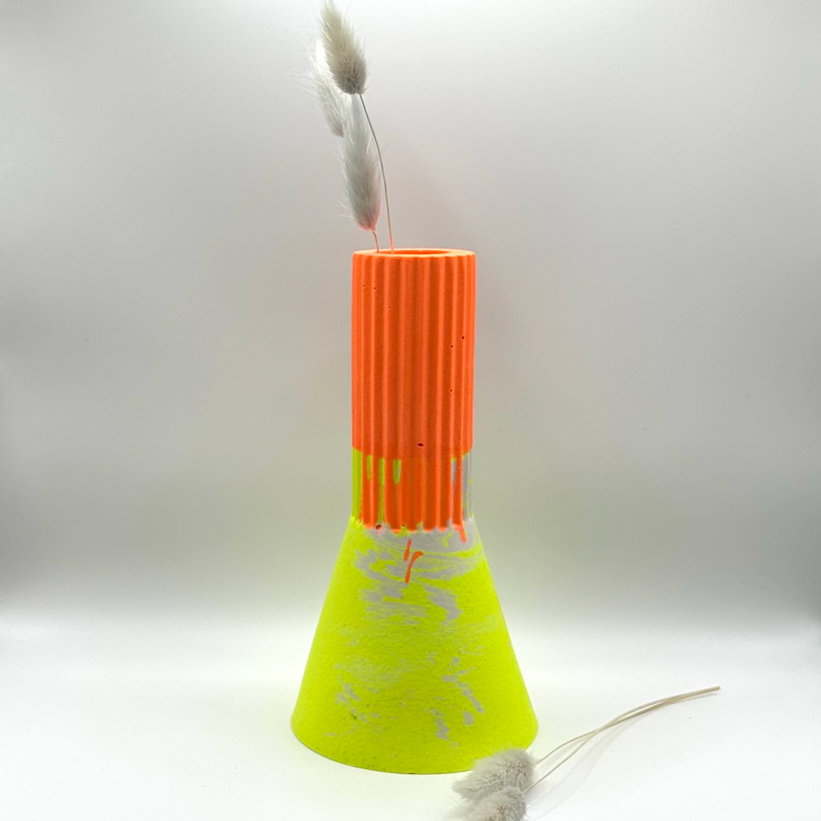 Vase - Tall - Graffiti - Neon Yellow & Orange