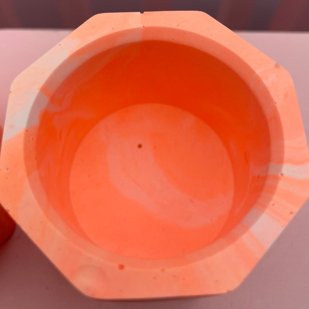 Tea light set - Neon - Orange