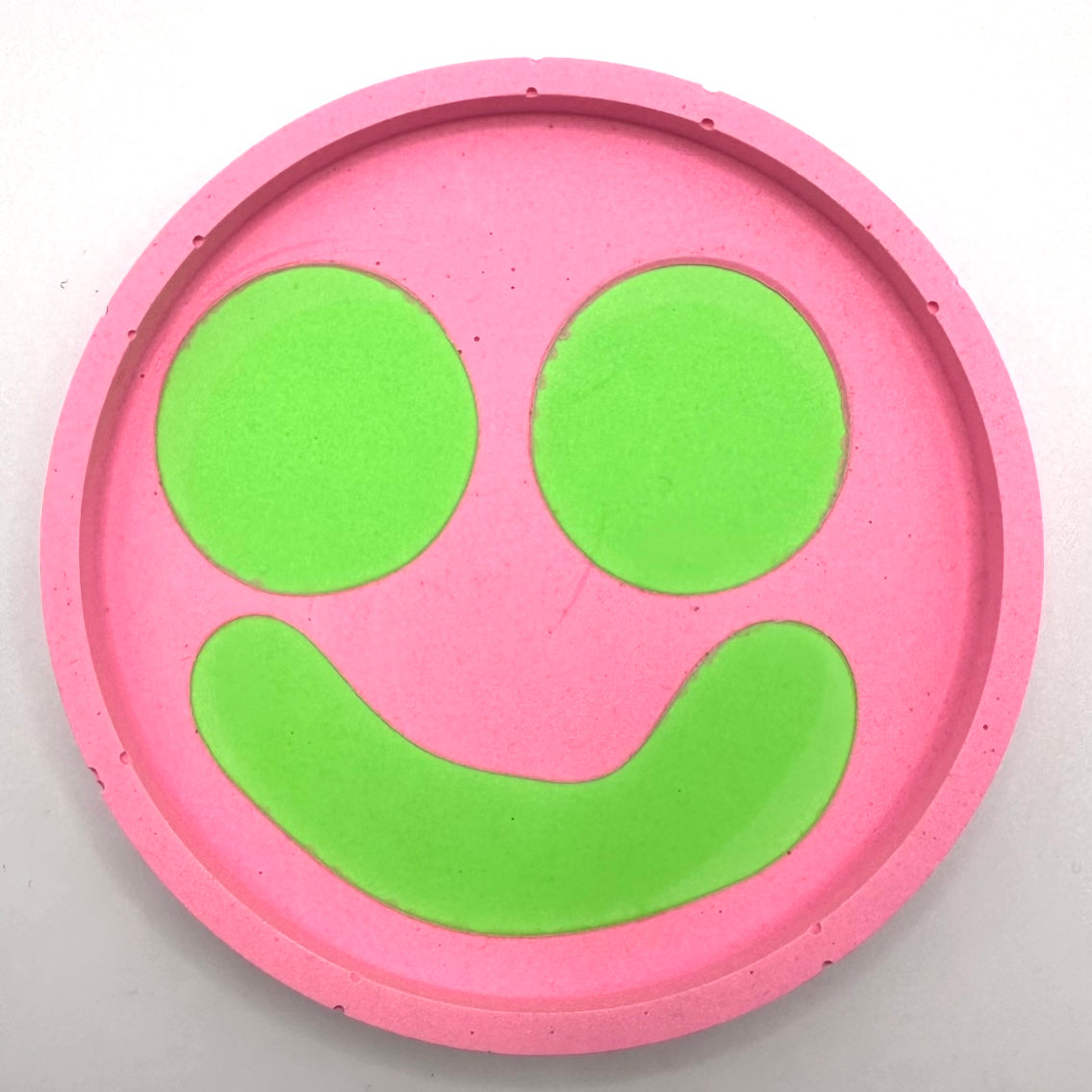 Coaster Set - Smiley - Pink & Green