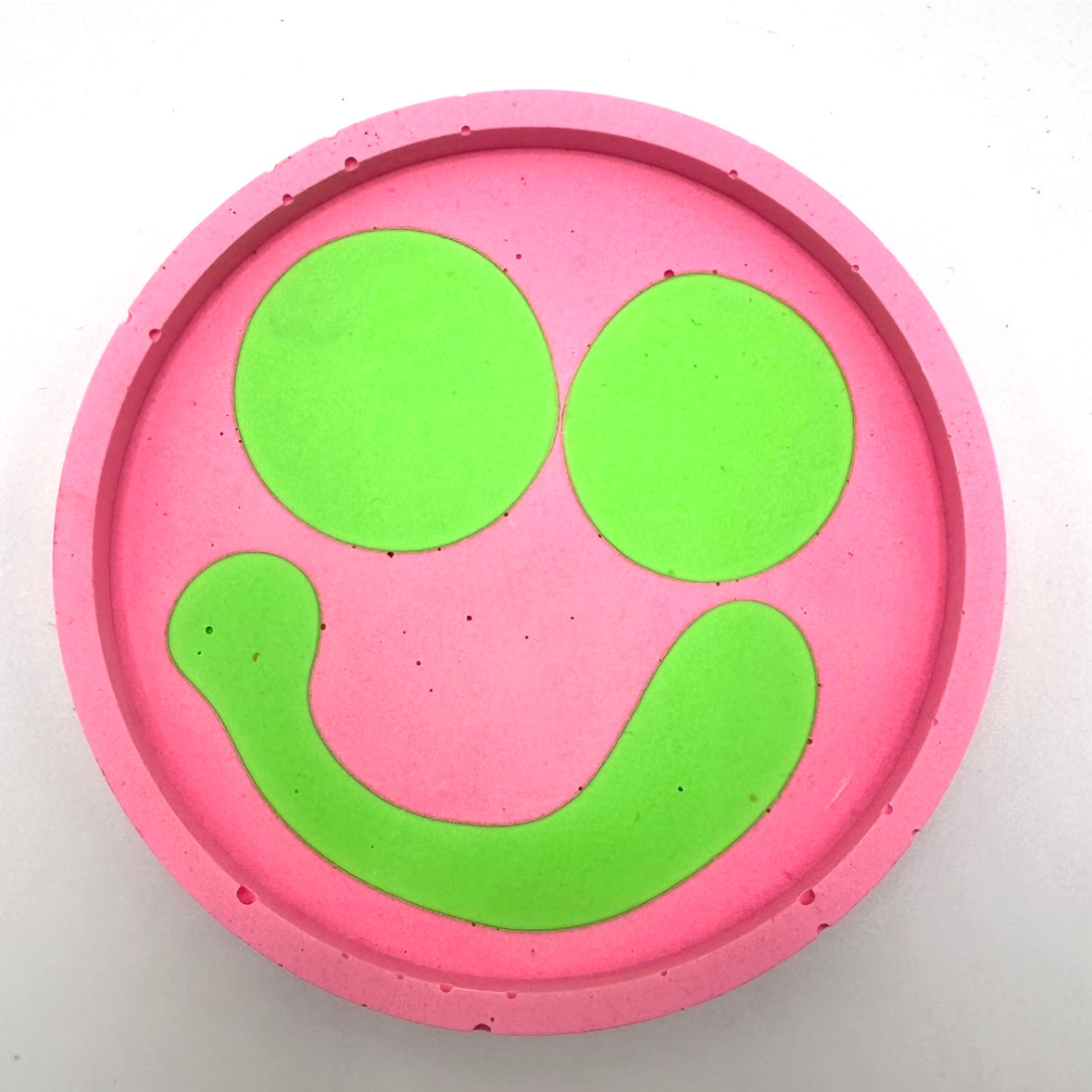 Coaster Set - Smiley - Pink & Green