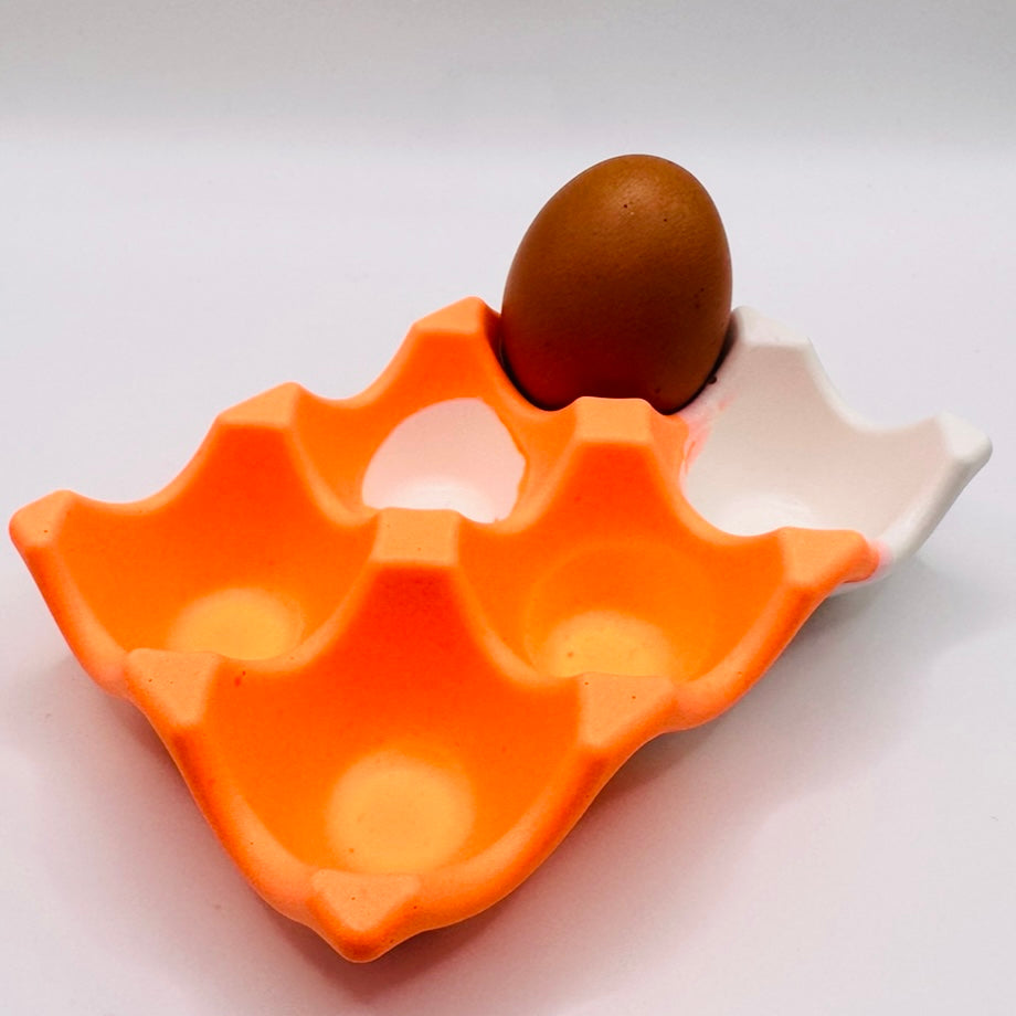 Egg Tray - Orange & White