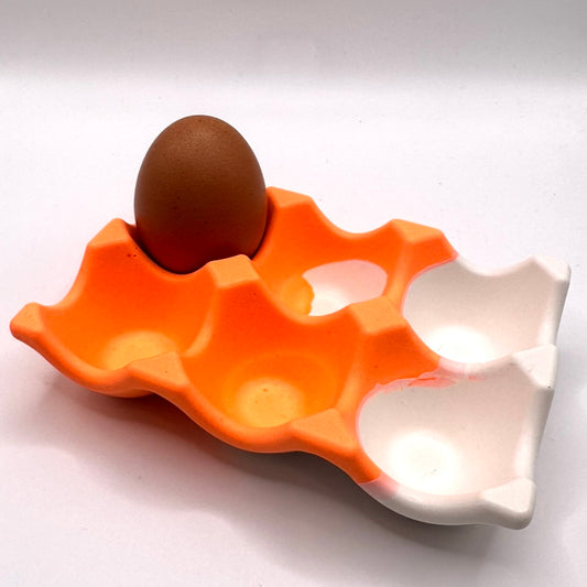 Egg Tray - Orange & White
