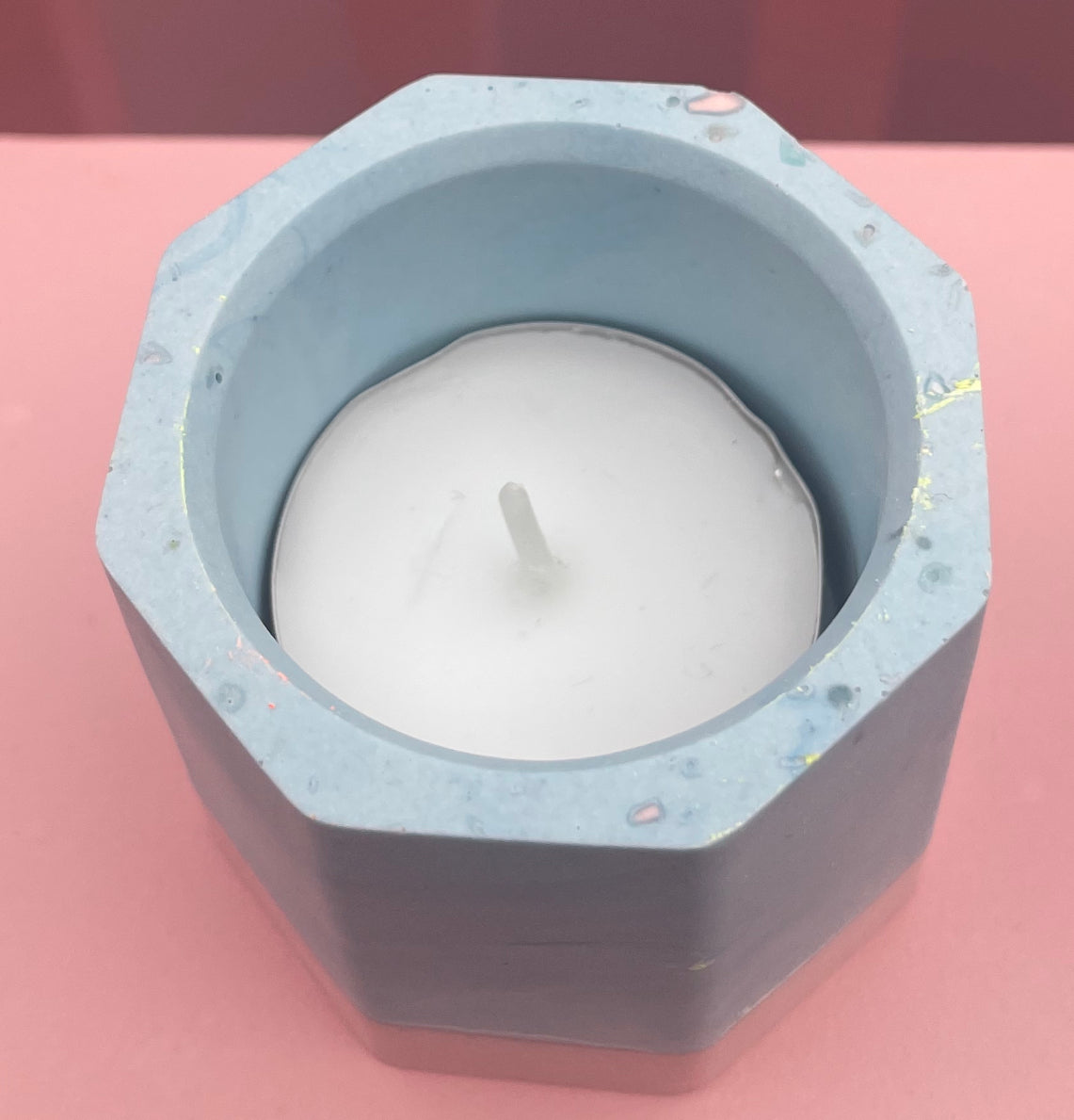 Tea light holder - tie dye 5