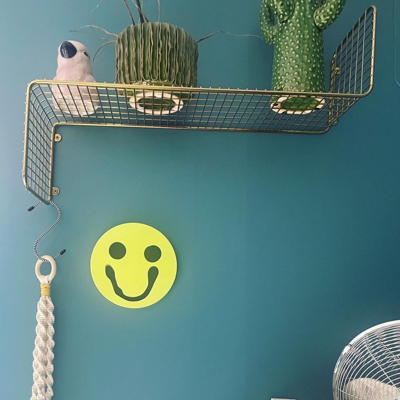 Smiley Wall Hanging - Neon - Green