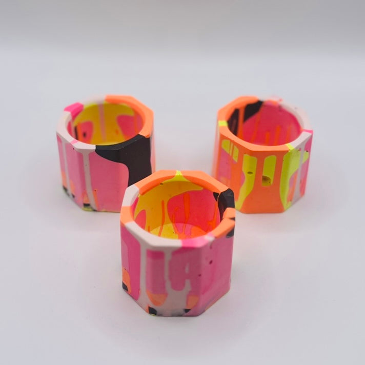 Tea light set - Graffiti Mix - READY TO SHIP