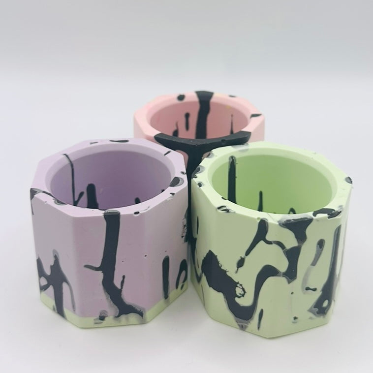 Tea light set - Graffiti - Pastel